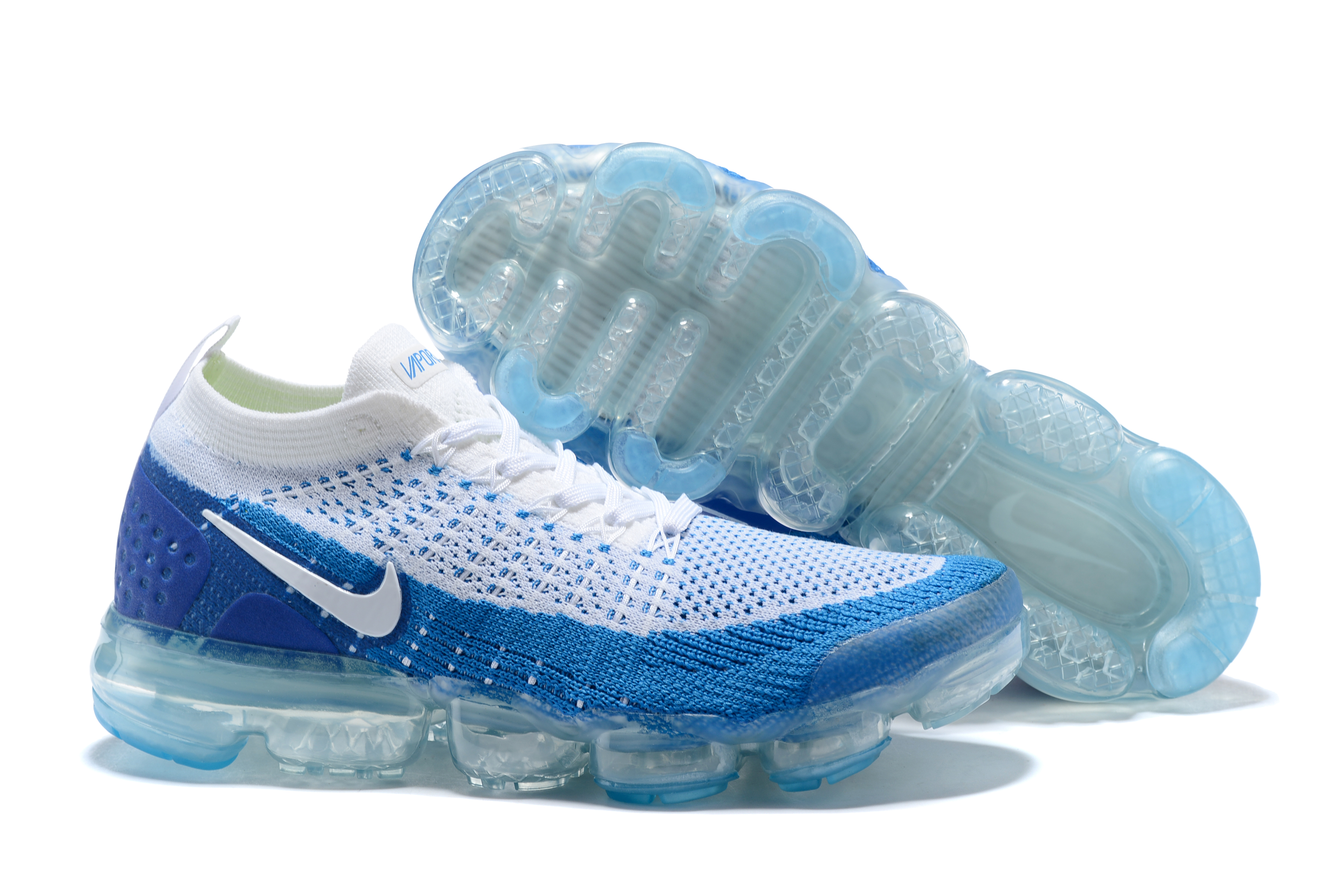 2018 Nike Air VaporMax II White Blue Shoes - Click Image to Close